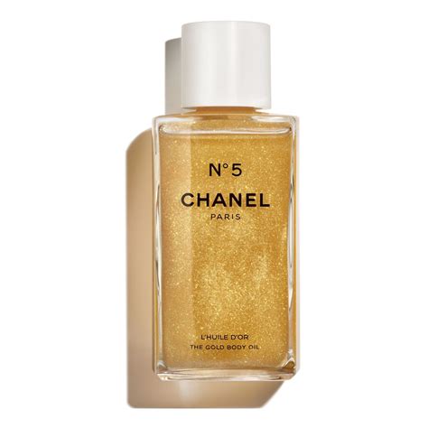 chanel gold body oil|chanel no 5 body oil.